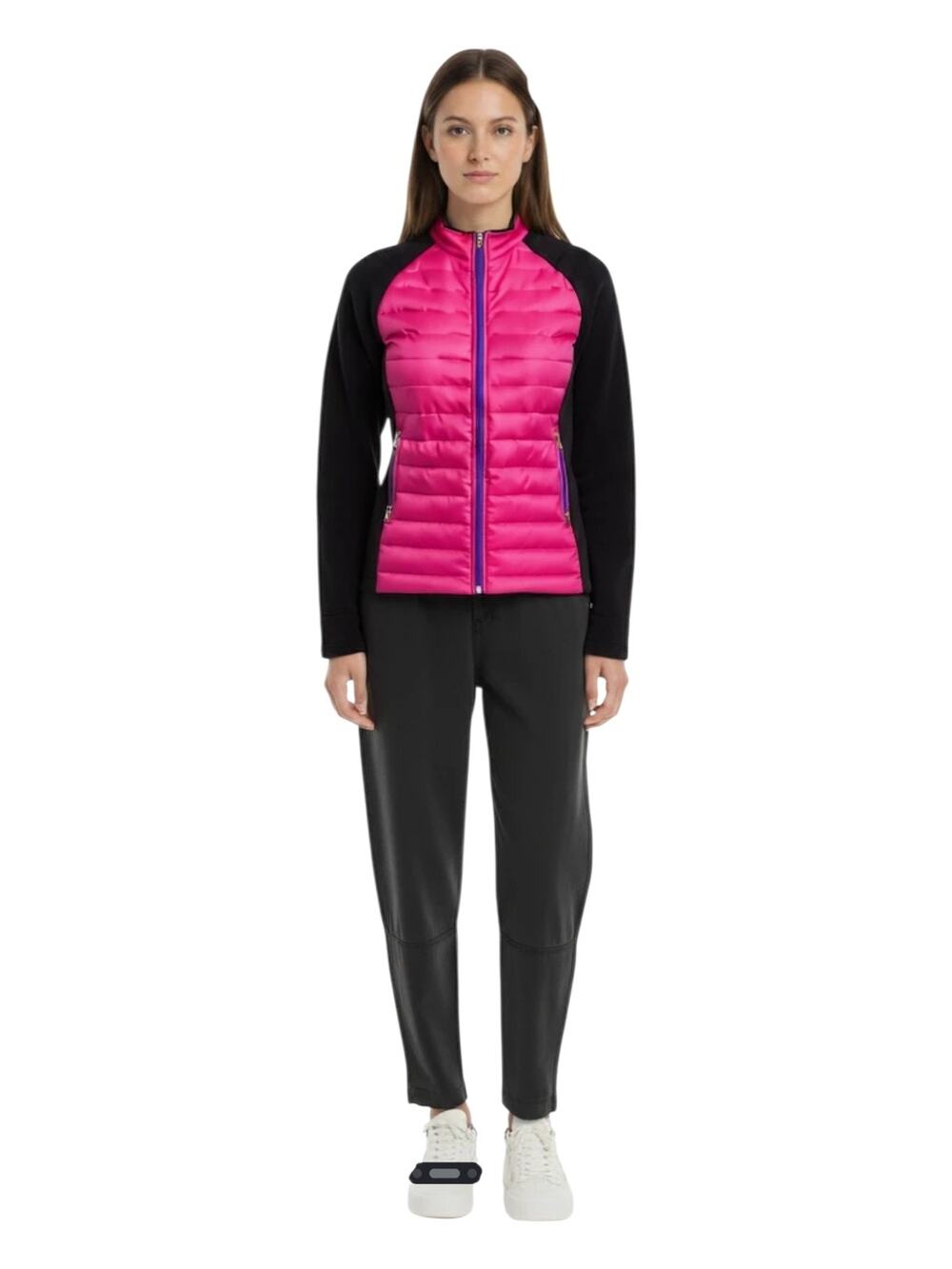Lauren Ralph Women's Pink & Black Puffer Jacket